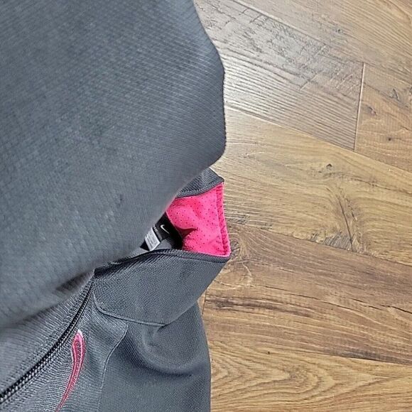 Nike Flight Sweatshirt Mens 2XL Gray Pink Dri Fit Quarter Zip Knit Pullover - Picture 7 of 8